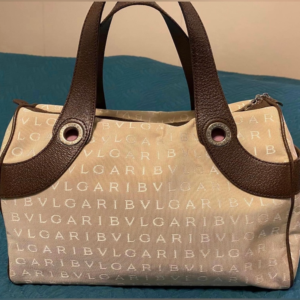 BULGARI Logo Mania Canvas Bag